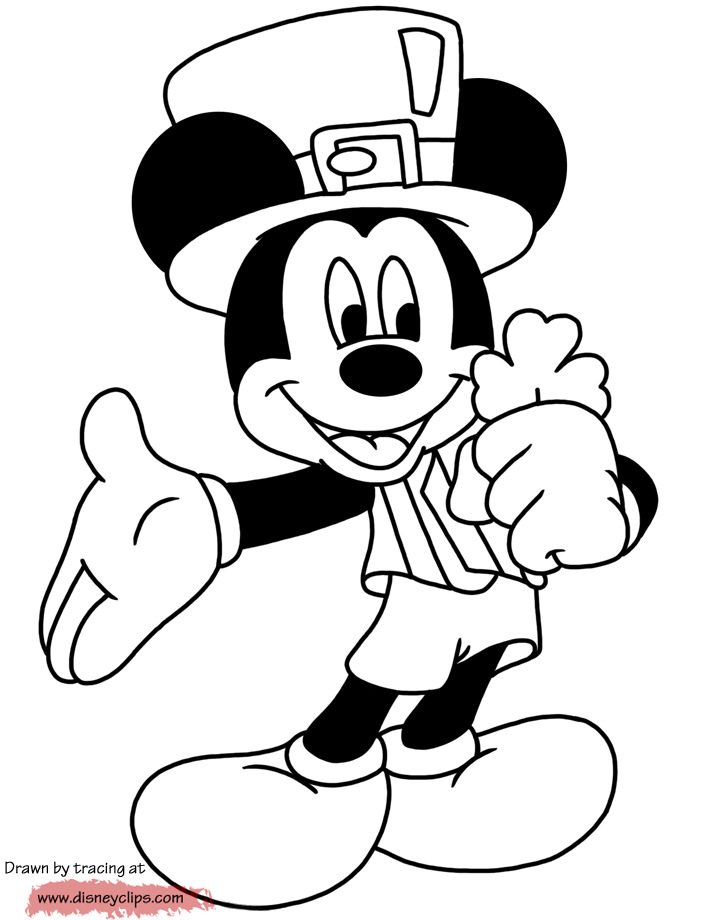 Mickey mouse special events coloring pages