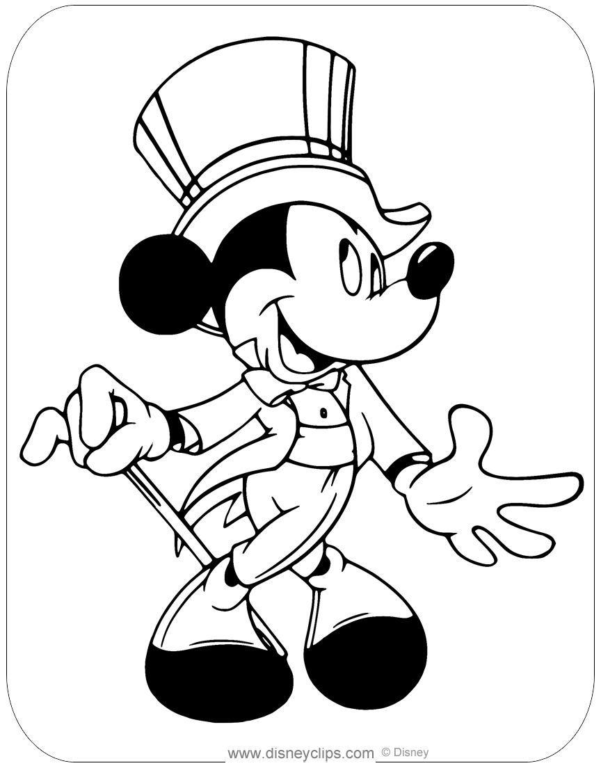 Mickey mouse special events coloring pages