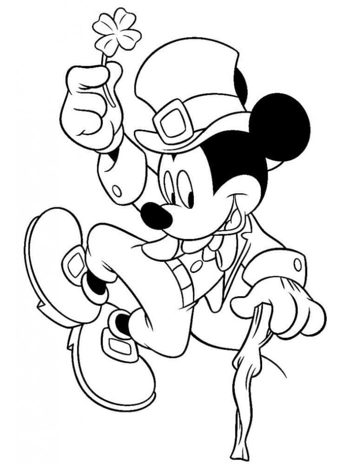 Disney st patricks day coloring pages cartoon coloring pages mickey coloring pages coloring pages