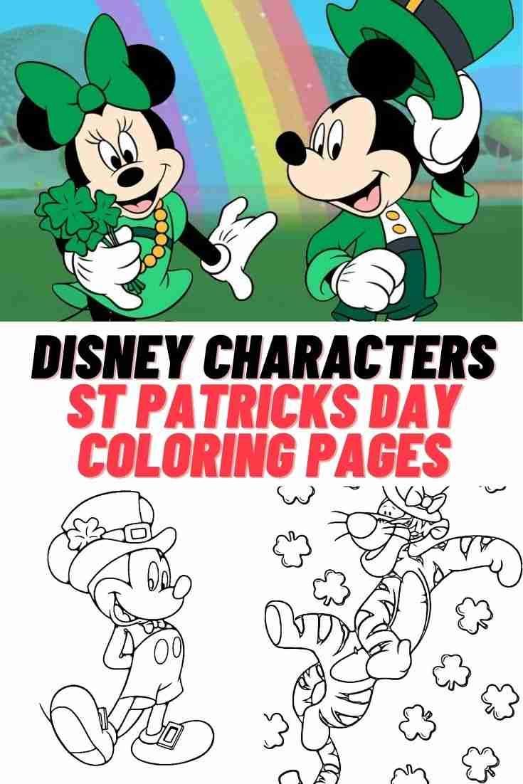 St patricks day coloring pages disney characters coloring pages cool coloring pages disney characters