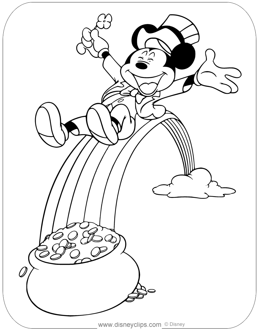 Mickey mouse special events coloring pages