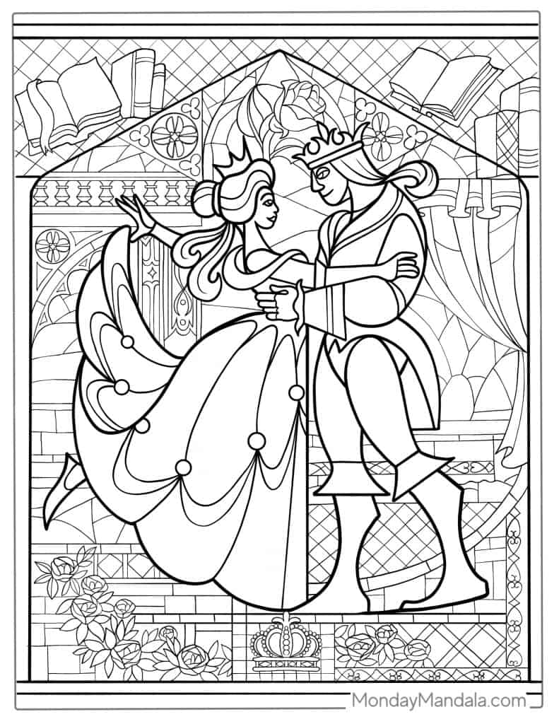 Stained glass coloring pages free pdf printables