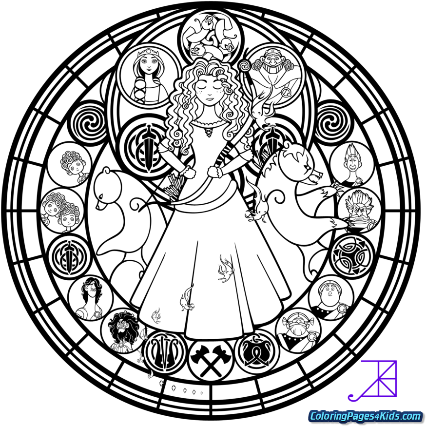 Disney stained glass coloring pages hd download free download