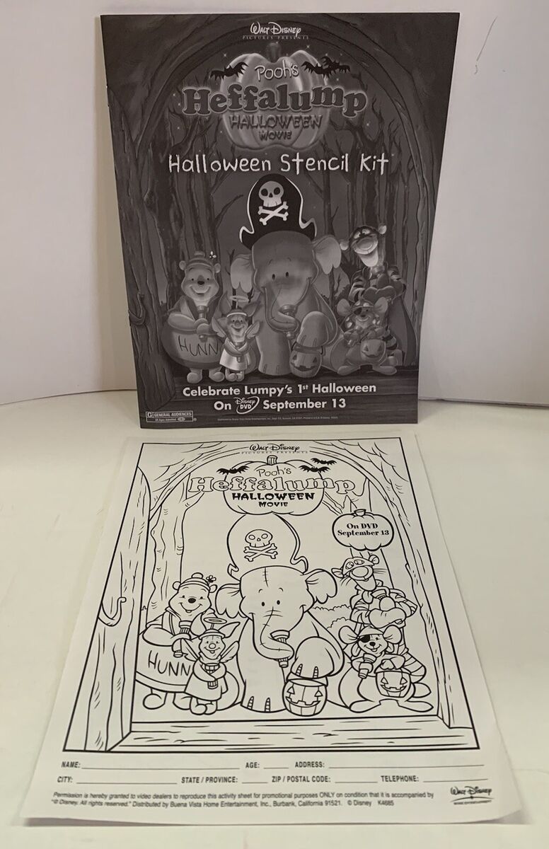 Disney poohs heffalump halloween movie coloring