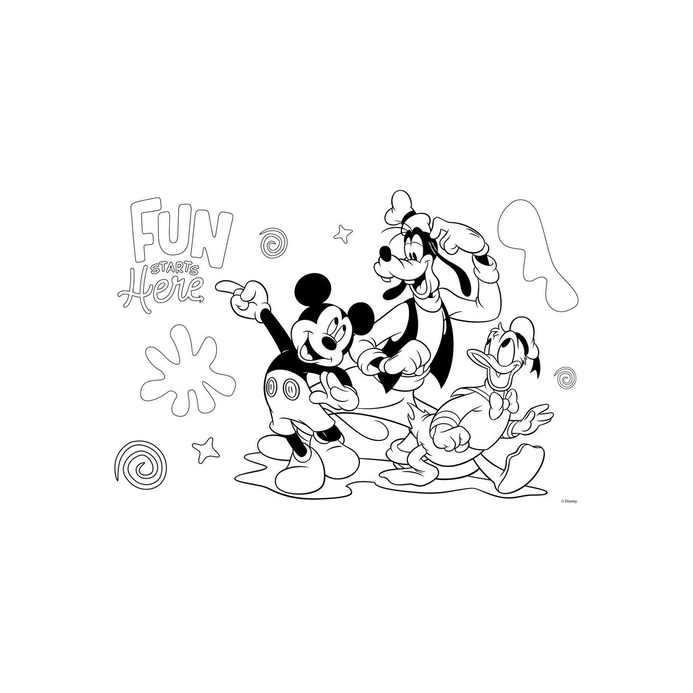 Diakakis imports disney mickey mouse coloring book x cm sheets stickers