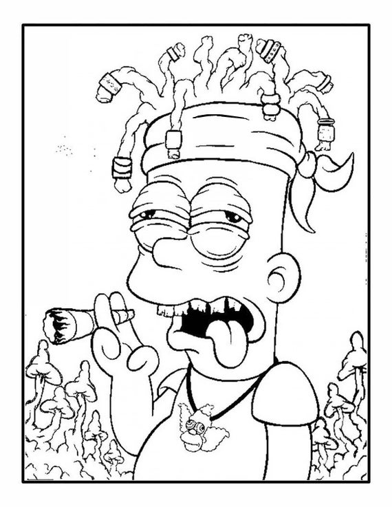 S animation stoner coloring pages