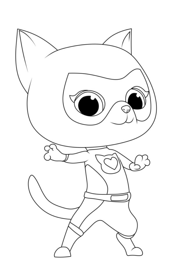 Superkitties coloring pages