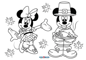 Free printable disney thanksgiving coloring pages for kids