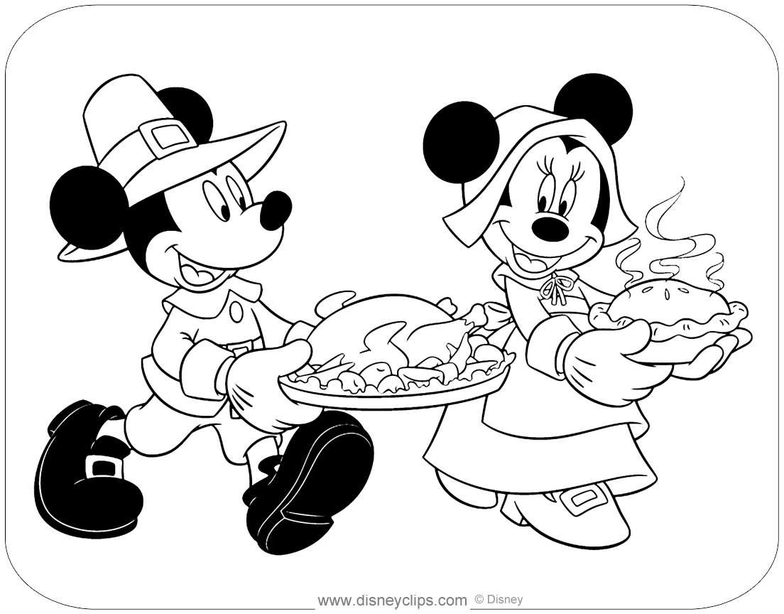 Disney thanksgiving coloring pages