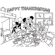 Top free printable disney thanksgiving coloring pages online