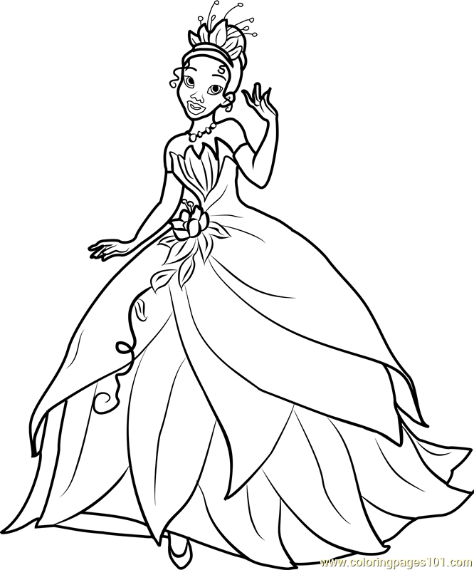 Princess tiana disney princess colors disney princess coloring pages princess coloring pages