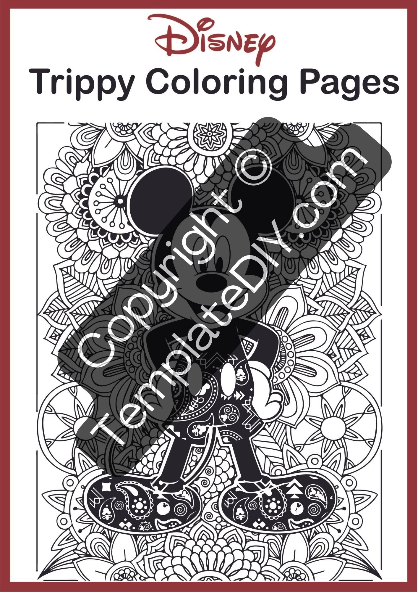 Disney trippy coloring pages printable template in pdf coloring pages trippy disney coloring pages