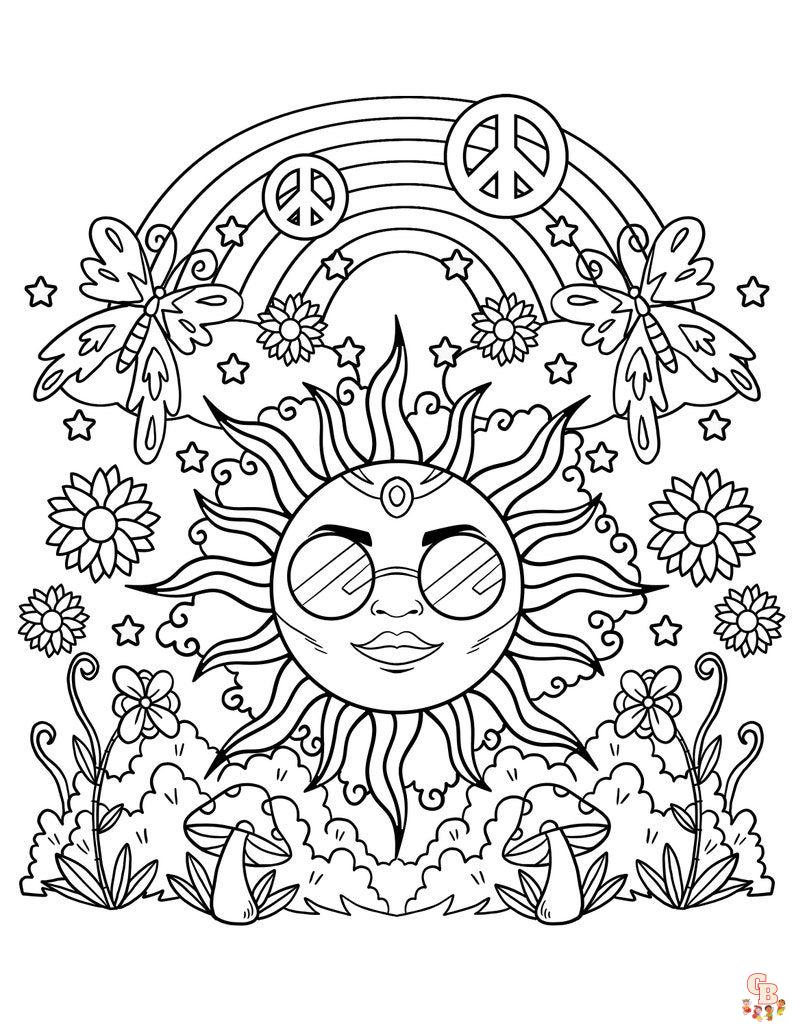 Trippy coloring pages