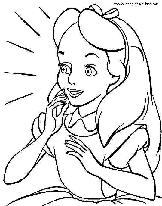 Alice in wonderland coloring pages