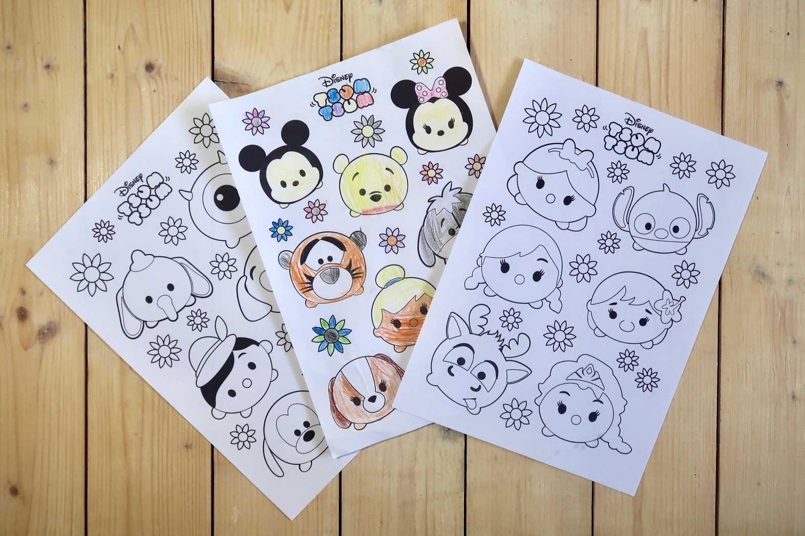 Tsum tsum louring sheets â free printable mama geek