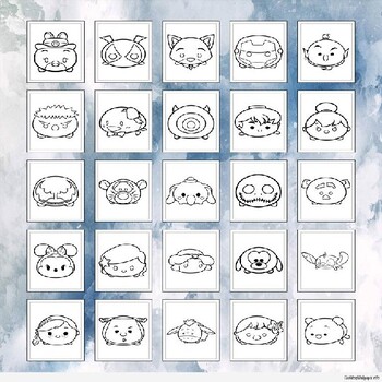 Perfect gift for disney fans printable tsum tsum coloring pages collection