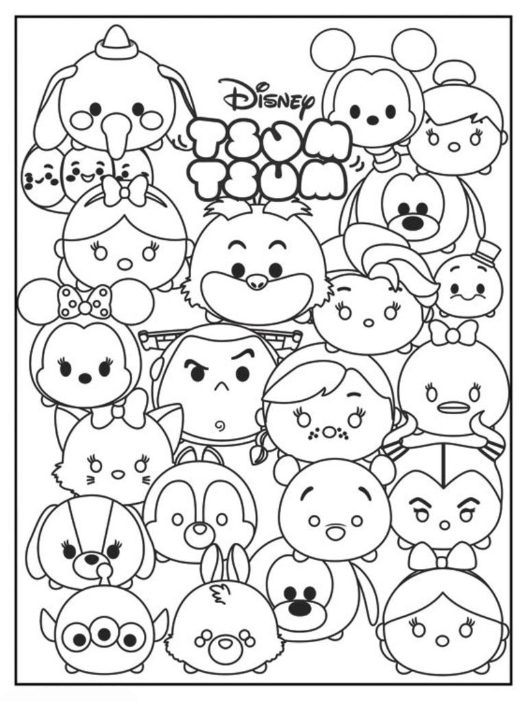 Tsum tsum coloring pages