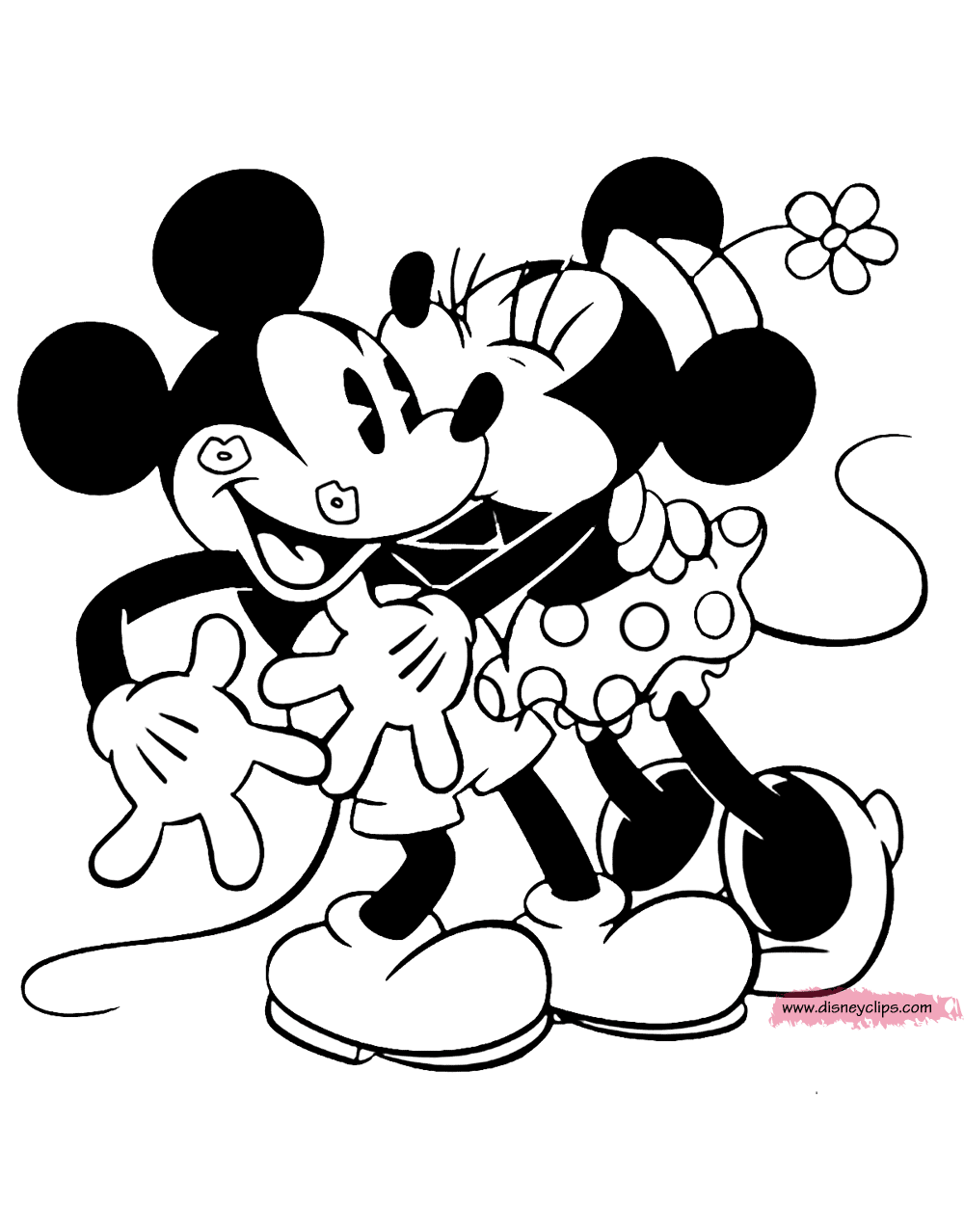 Disney valentines day coloring pages