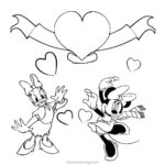 Disney mickey mouse valentines day coloring pages