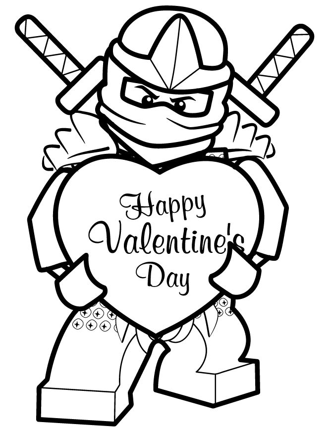 Ninja happy valentine coloring page coloring pages for boys valentine coloring sheets valentine coloring pages