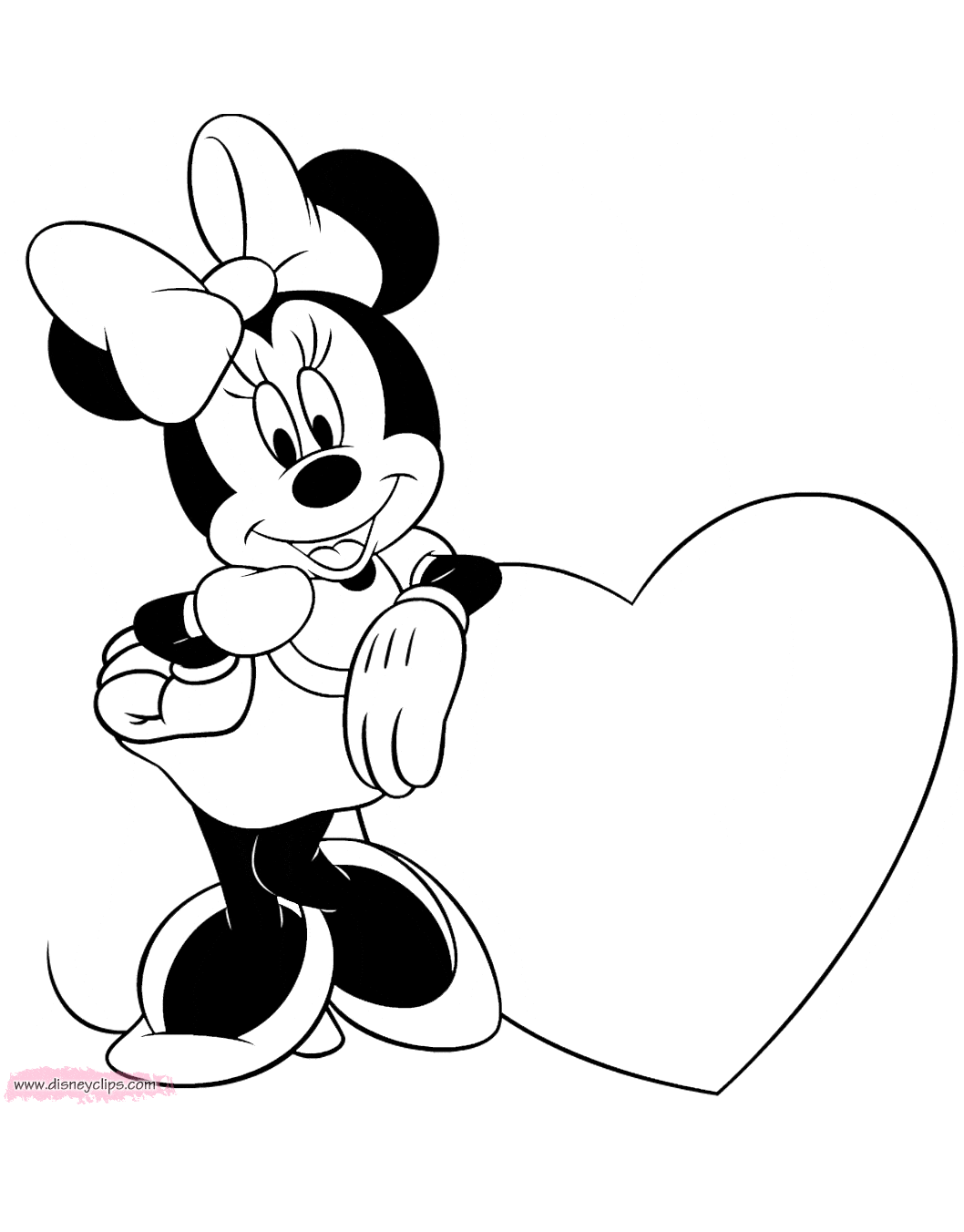 Disney valentines day coloring pages