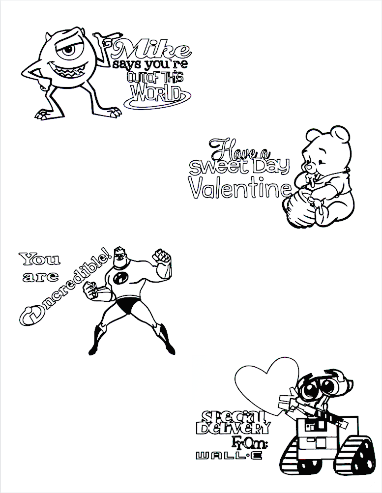 Valentines day pixar printables