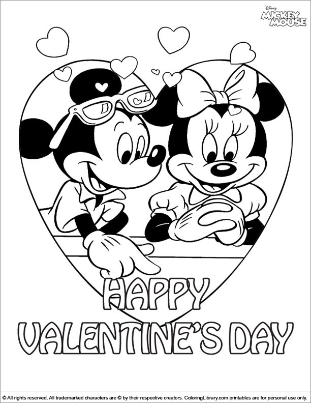 Mickey mouse coloring page mickey loves mini valentine coloring pages valentines day coloring page mickey coloring pages