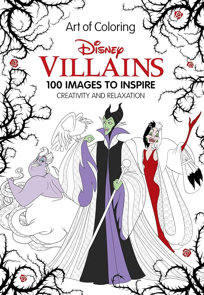 Art of coloring disney villains images to inspire creativity and relaxation disney books books