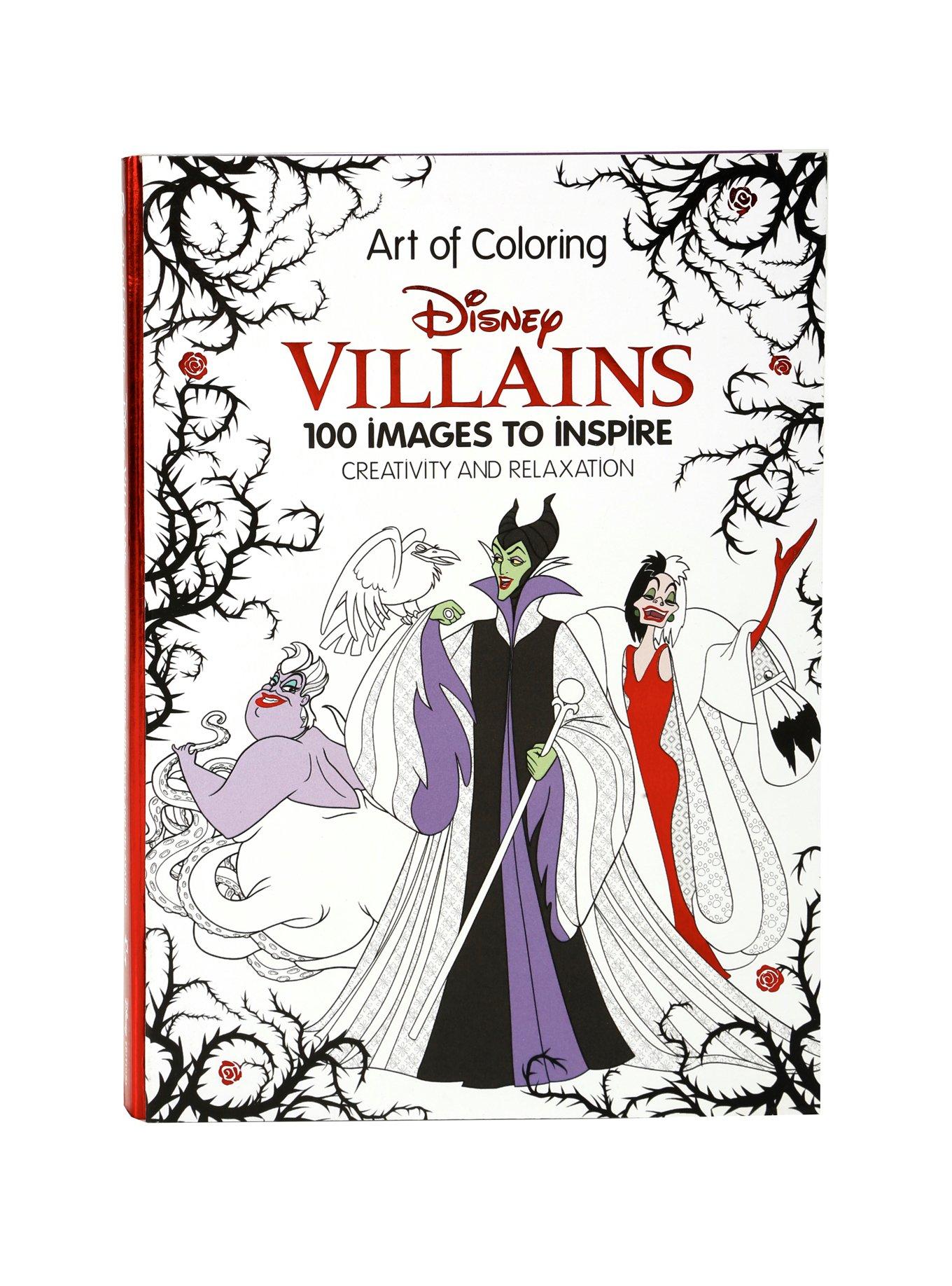 Disney art of coloring disney villains coloring book hot topic