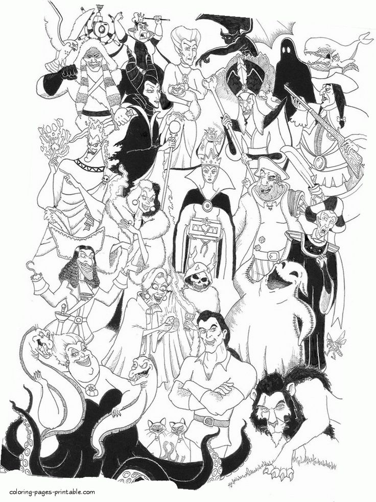 Disney villains free coloring pages cartoon coloring pages disney coloring pages witch coloring pages