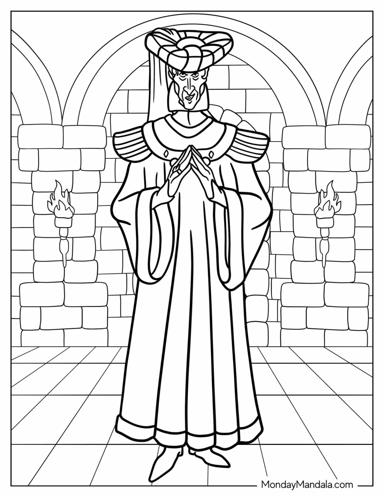 Disney villain coloring pages free pdf printables