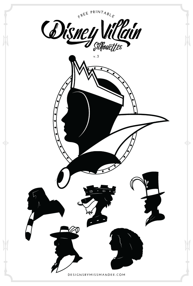 Disney villain silhouettes v