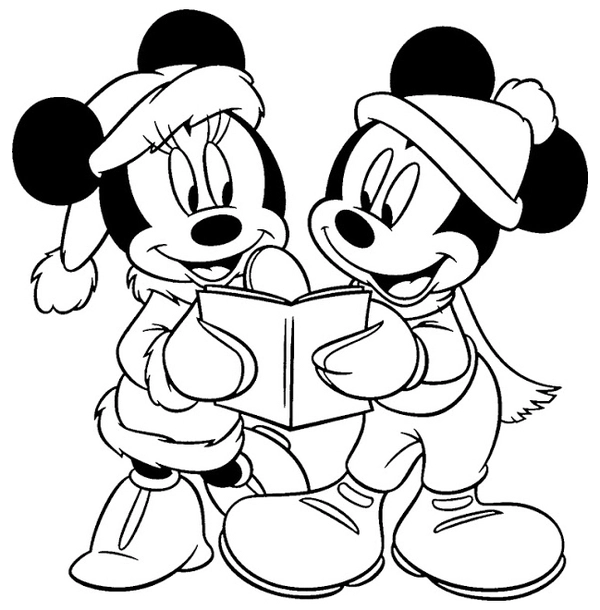 Ðï mickey mouse and minnie reading book winter