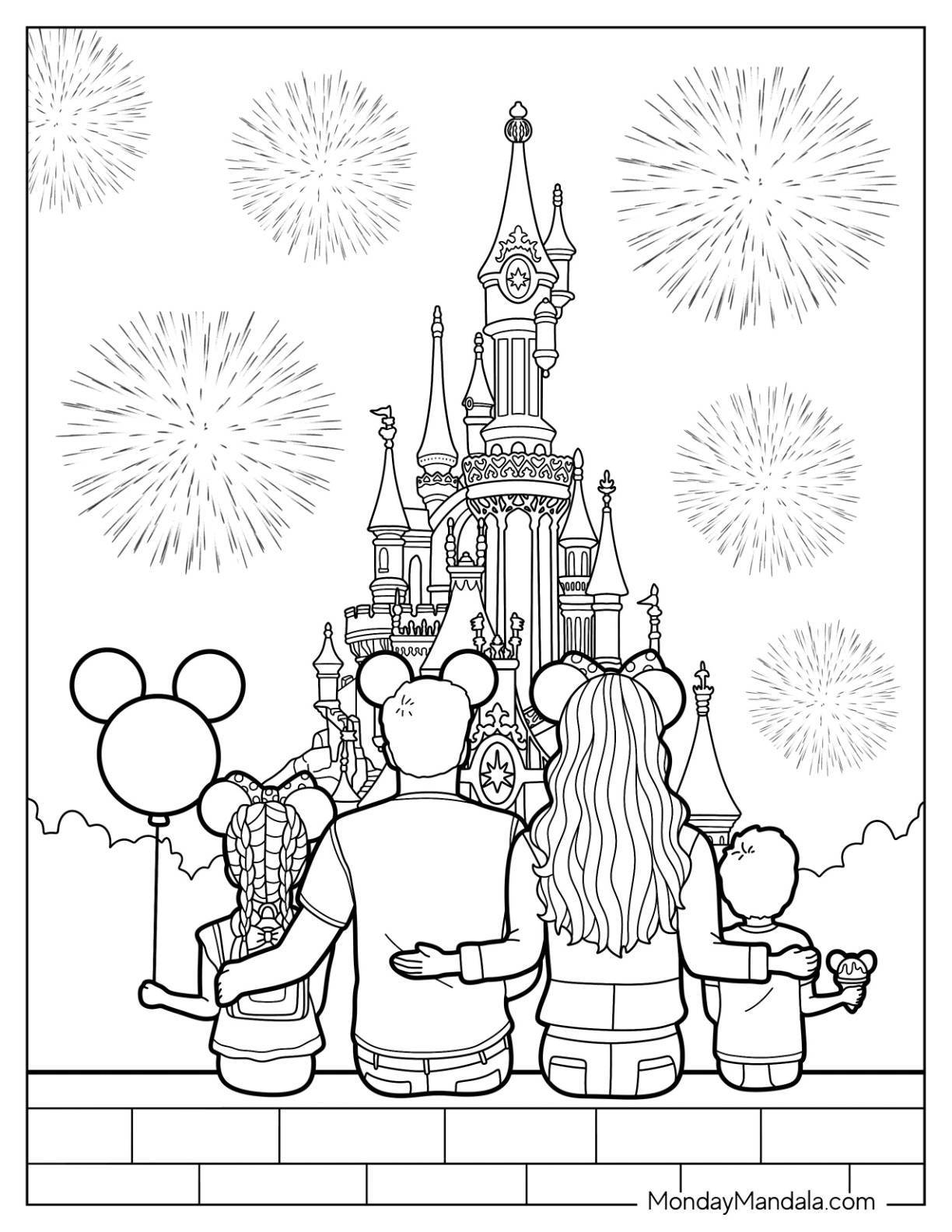 Disneyland coloring pages free pdf printables