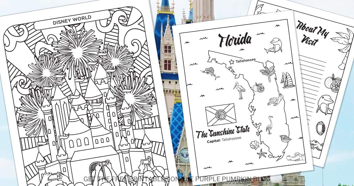 Free walt disney world cinderella castle loring page printable