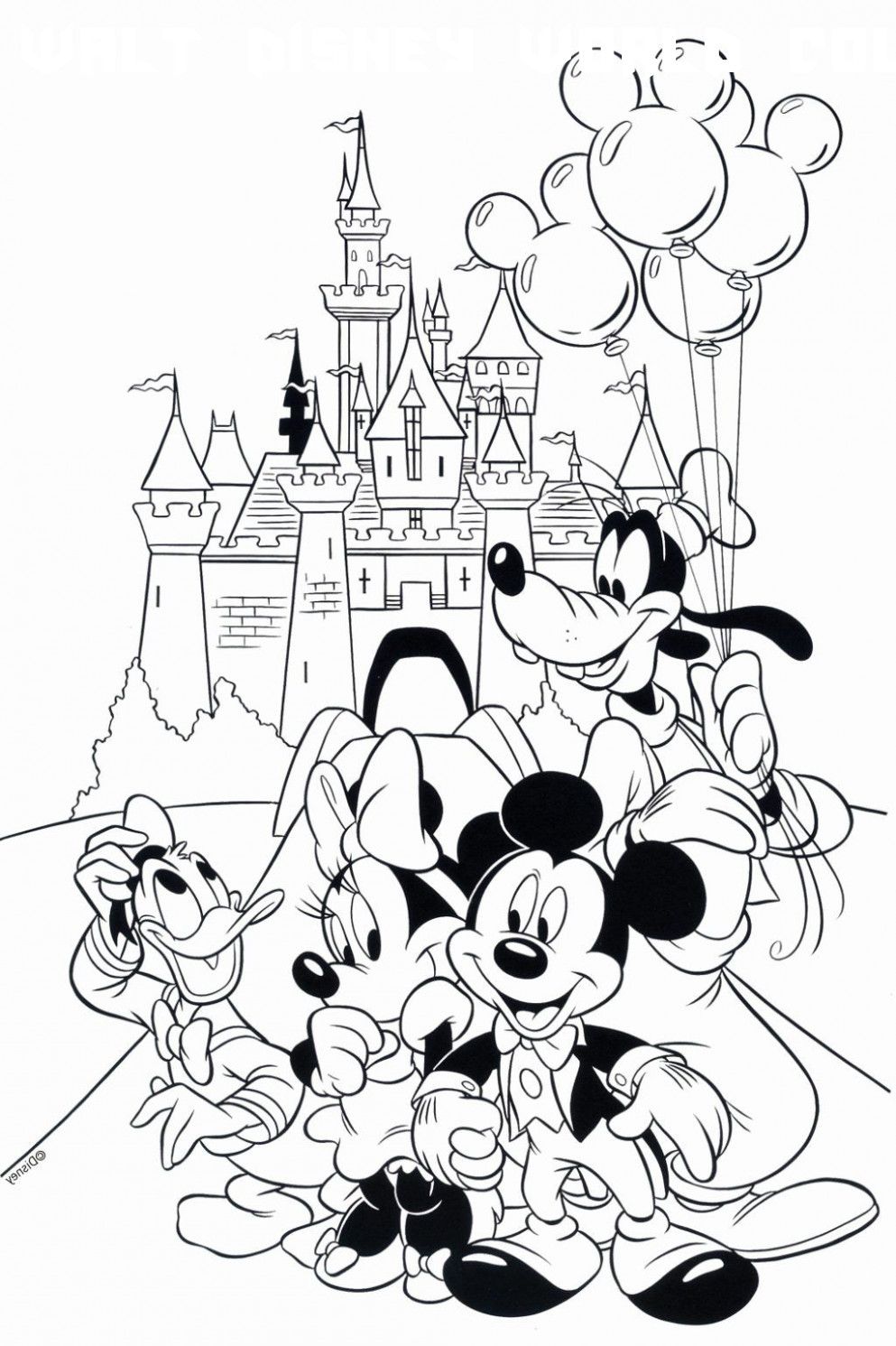 Walt disney world coloring pages disney coloring pages mickey mouse coloring pages cartoon coloring pages