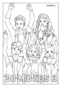 Free printable zombies coloring pages for kids