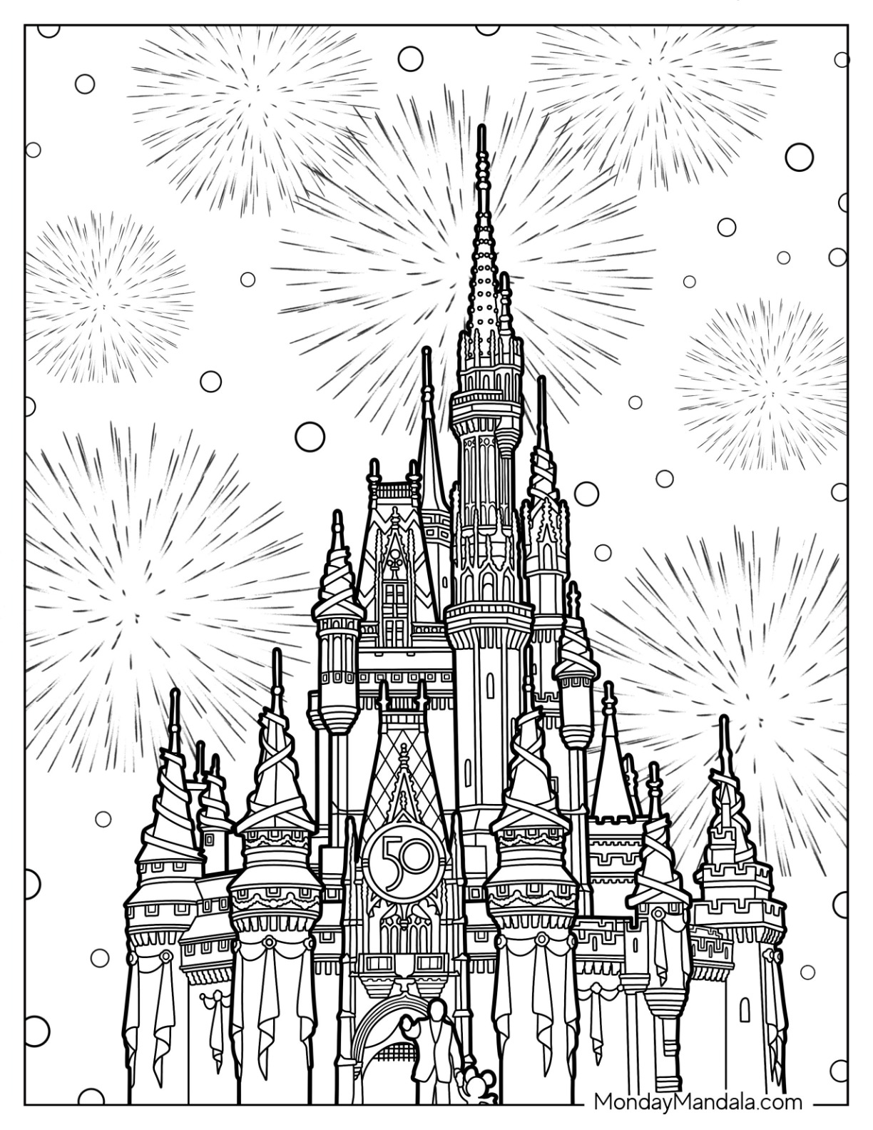 Disneyland coloring pages free pdf printables