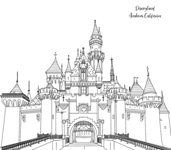 Disneyland coloring page by socal field trips tpt