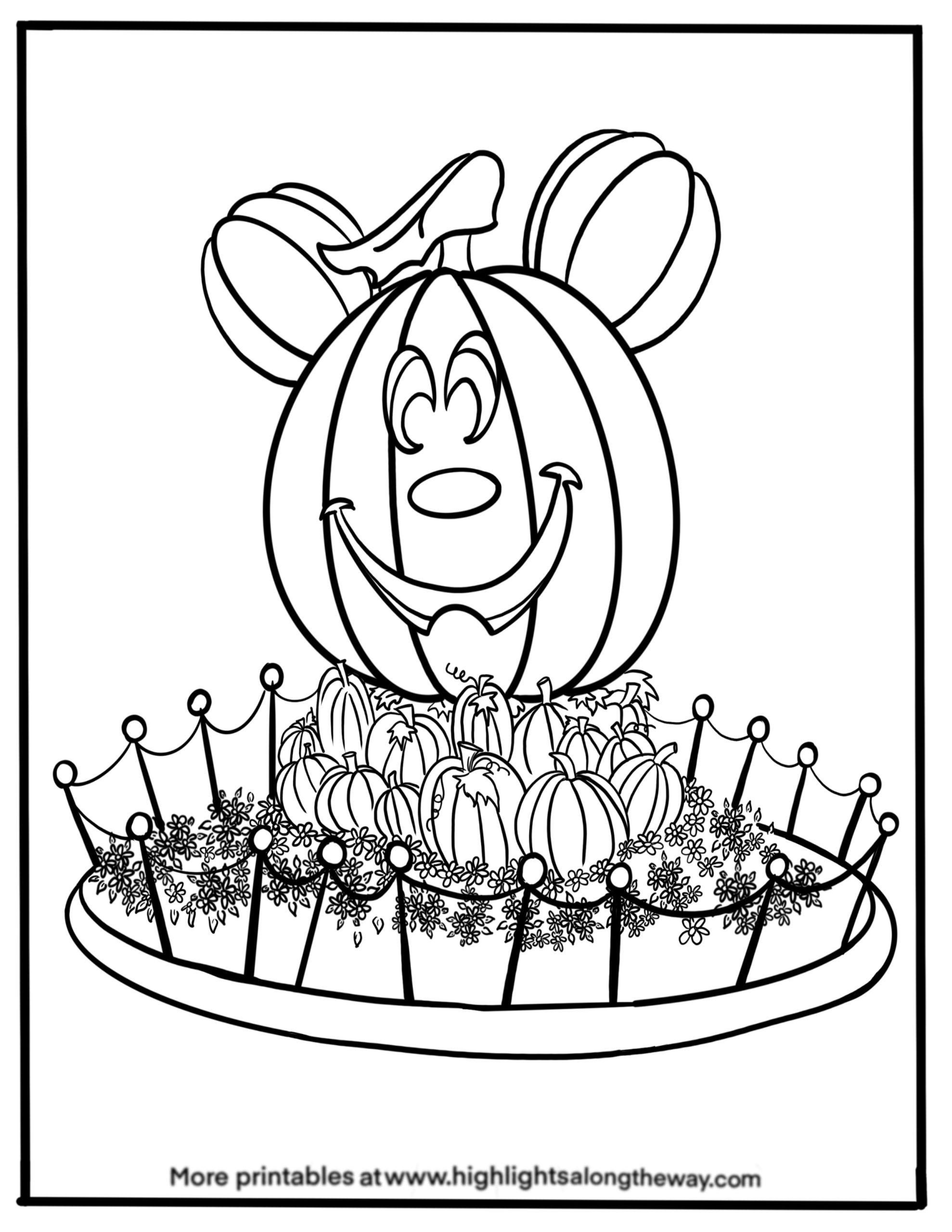 Disneyland halloween coloring pages