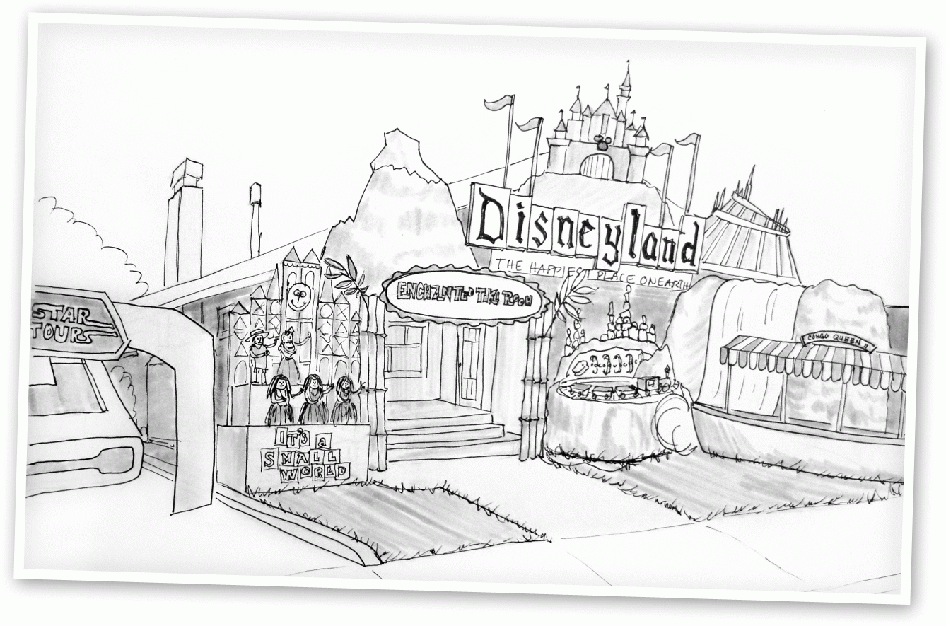 Disneyland coloring page to download and print for free