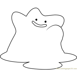 Ditto pokemon coloring pages for kids