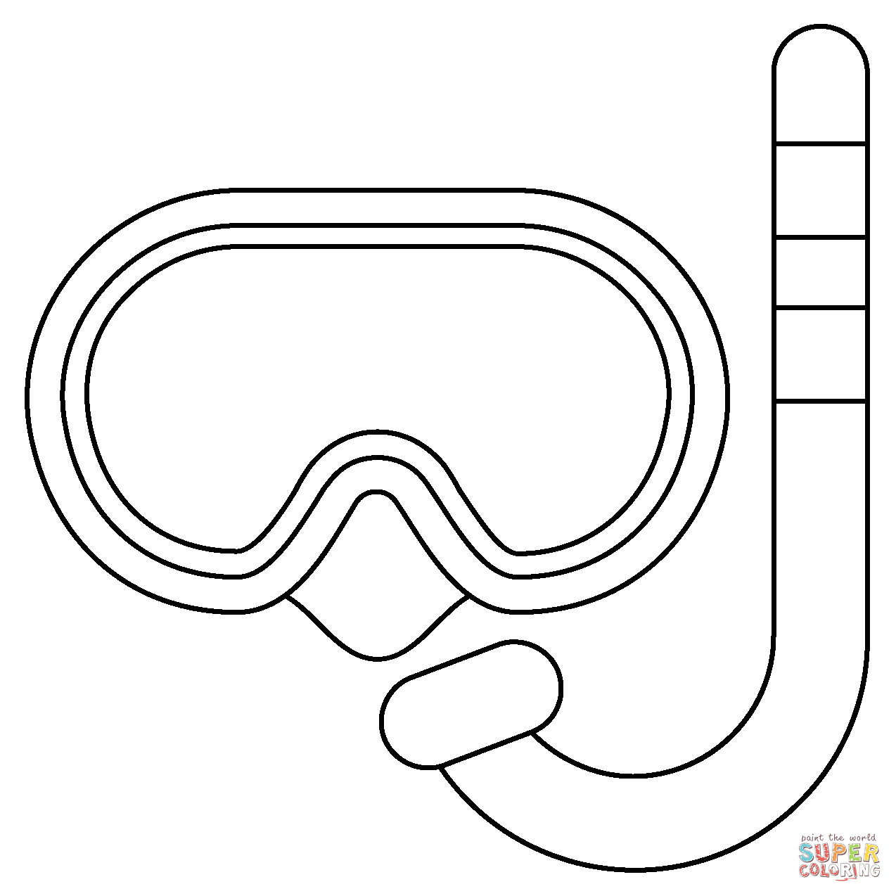 Diving mask emoji coloring page free printable coloring pages