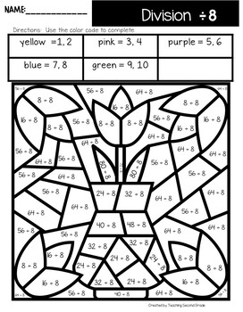 Spring division color by number