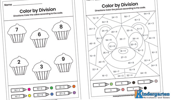 Free printable kindergarten math coloring worksheets