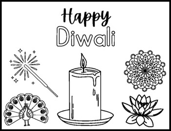 Diwali coloring pagesheet by a coffee for the teacher tpt