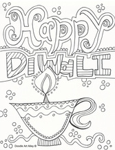 Diwali coloring pages