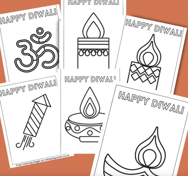 Printable diwali coloring pages â lesson plans