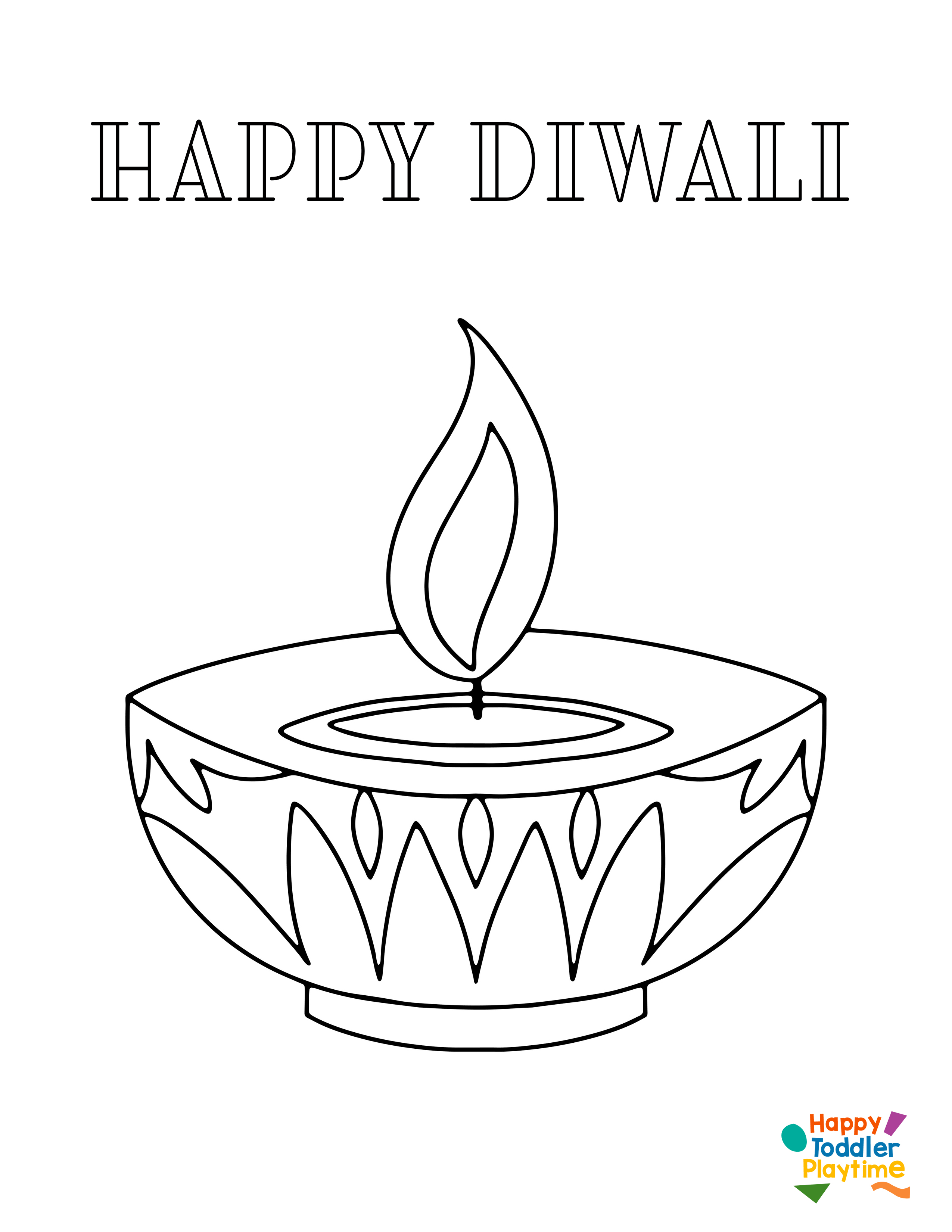 Free diwali printables colouring pages for kids