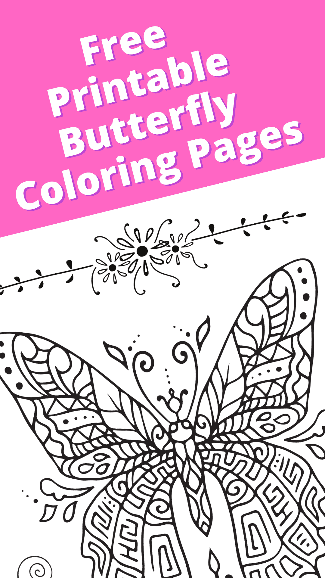 Free printable butterfly coloring pages for kids